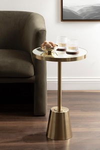 Luxury Stainless Steel Pedestal <b>Bar</b> Side <b>Table</b> Sleek Sculptural Design Durable Stable Modern Accent for Elegant Living Spaces - Product Image 5