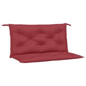 Ensemble de 2 coussins de banc de jardin en tissu Oxford 100% rouge vin, taille moyenne, pour banquette de patio - Product Image 2
