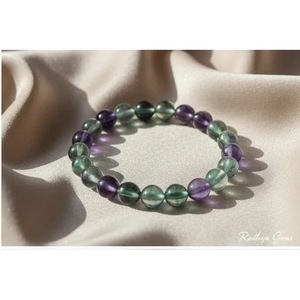 Handcrafted Natural Fluorite <b>Beaded</b> <b>Bracelet</b> Wholesale Crystal <b>Bracelets</b> & Bangles Healing Focus From India - Product Image 1