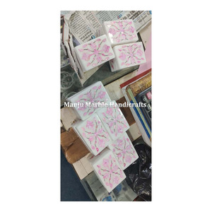 Cher produit de luxe de haute qualité article décoratif boîte d'incrustation de marbre avec nacre pour bijoux boîte de rangement articles cadeaux - Product Image 2