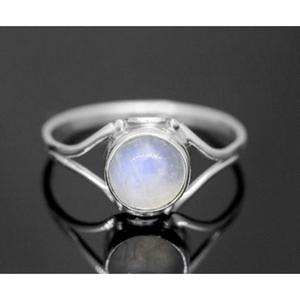 Vintage 925 Silver Rainbow Moonstone Water Drop Shape Bezel Setting Gemstone <b>Ring</b> Unisex Everyday Wear Jaura Jewels R38 - Product Image 3