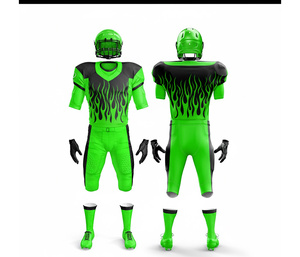 Maillot de football américain haut de gamme – Logo et couleurs personnalisés |   Ensemble de football avec maillot et pantalon |   Vêtements de sport en polyester respirant - Product Image 3