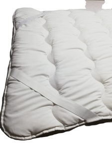 Surmatelas matelassé en microfibre rafraîchissant, 400 fils, blanc uni, lavable en machine, toutes saisons, pour la maison et l'hôtellerie - Product Image 3