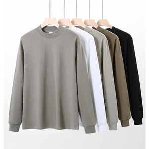 Sweat-shirt en coton pur à col montant, 330 g/m², avec logo personnalisé, coupe ample, sweat-shirt lourd personnalisé - Product Image 1