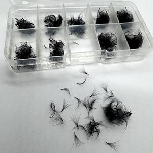 Extensions de cils professionnelles en cheveux synthétiques, bouquets de cils faits à la main, qualité supérieure, mélange de tailles 3D-20D, courbures CC DD LD M, fournisseur OEM - Product Image 2