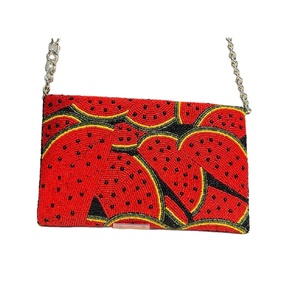 New Arrival Fashion Floral Design Glass Beaded Clutch Women Elegant Handmade Evening <b>Bag</b> Stylish Designer Handbag Party Flap - Product Image 1