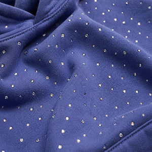 Ensembles de sweats à capuche et pantalons de survêtement en molleton épais personnalisés avec strass sur toute la surface pour hommes, coupe ample, style streetwear scintillant - Product Image 2