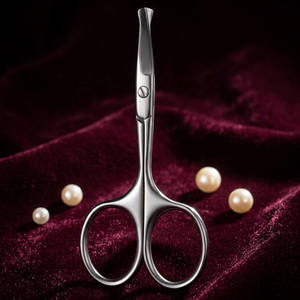 Nouvelles ciseaux pour couper les poils du nez, lame incurvée en acier inoxydable, pointe ronde pour couper les poils du nez, des oreilles et des sourcils, ciseaux de toilettage - Product Image 4