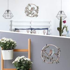 Décoration murale en fonte EOB, silhouette d'oiseau sur branche d'arbre, pour salon, jardin, chambre, bureau, bar, mitzvah, décoration de la maison - Product Image 3
