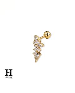 Pendientes de Diamantes de Lujo con Formas Mixtas, Aretes de Racimo Multicorte, Joyería Fina de Oro de 14K para Mujer - Product Image 6