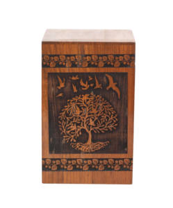 Arbre de vie cendres humaines urnes en bois professionnelles adultes soutenant les urnes décoratives de crémation en bois personnalisées - Product Image 3