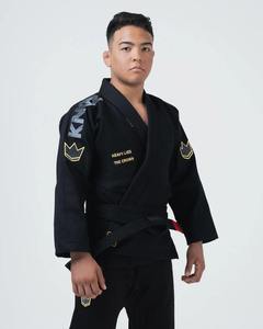 Kimono Personalizado Kingz Negro para Jiu Jitsu Brasileño, Uniforme de BJJ con Tejido de Perlas - Product Image 3