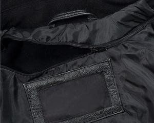 Veste matelassée en laine personnalisée avec logo sur le devant, coupe-vent pour homme, vente en gros de vestes d'hiver - Product Image 5