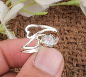 Bague romantique en argent Sterling 925 avec cristal en forme de cœur, promesse d'amour pour femmes et filles, bijoux exquis pour fête d'anniversaire de mariage, cadeau - Product Image 4