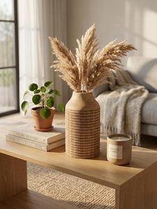 Jarrón de Mesa Moderno Hecho a Mano de Bambú Tejido, Duradero, para Decoración del Hogar, Bodas y Entradas - Product Image 1