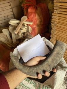 Punta de Cuerno de Búfalo Natural Ecológica, Color Negro Rústico, para Navidad y Año Nuevo Chino - Product Image 3