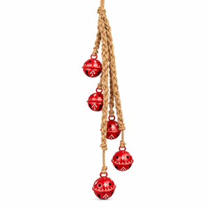Traditional Metal <b>Christmas</b> <b>Tree</b> Wall <b>Decor</b> with Symmetrical <b>White</b> Motifs Layered Silhouettes and Jute Cord Hanger - Product Image 3