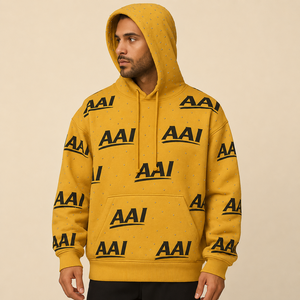 Sweat-shirts Premium pour Hommes avec Logo Intégral, Ornés de Cristaux, en Coton Polaire – Fournisseur d'Habillement Personnalisé OEM - Product Image 6