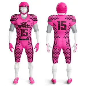 Uniforme de Fútbol Americano, Conjunto de Pantalones y Jersey Ligeros de Alto Rendimiento, Transpirables, de Secado Rápido, 100% Poliéster, Nombre del Equipo Personalizado, Unisex - Product Image 1