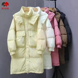 Chaqueta Larga Acolchada para Mujer, Abrigo Cálido con Relleno de Poliéster, Resistente al Agua, Ropa de Invierno - Product Image 5