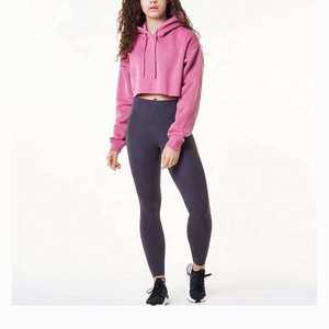 เสื้อฮู้ดไหมพรมพิมพ์ลายยาวสำหรับผู้หญิง สไตล์สตรีทแวร์ฤดูหนาว และเสื้อครอปท็อปผ้าฝ้าย 100%  รับสกรีนโลโก้ด้านหน้า ขายส่ง - Product Image 4