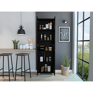 Armadio Dispensa Nero Phoenix Kitchen - Product Image 3