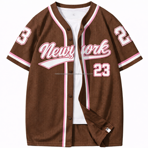 Camiseta de Béisbol Transpirable de Malla con Botones, Secado Rápido, Nombre y Número Personalizados, Logotipo por Transferencia Térmica, OEM, Venta al Por Mayor - Product Image 4