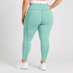 High Waist Women's Plus Size Leggings Full Length Gym <b>Tights</b> Workout Wear Compression Pants Spandex/Polyester Stretch - Product Image 2