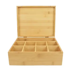 Limited Stock Home Decor Kitchen Spice <b>Box</b> Container Square Wooden 9-in-1 Masala Dabbab Spices <b>Gift</b> <b>Hamper</b> Dishwasher Safe - Product Image 1