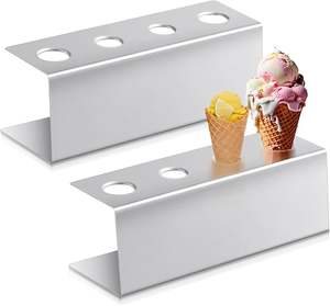 Support pour cornets de crème glacée pour service et présentation lors de fêtes, présentoir à desserts durable pour anniversaires, mariages et décoration de comptoir de glacier - Product Image 1