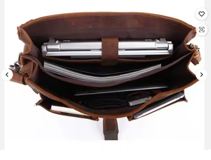 Sac à main pour ordinateur portable en cuir pleine fleur fait main, élégant, en cuir de première qualité, de bonne qualité - Product Image 2