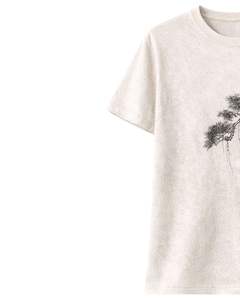 T-shirt personnalisé beige pour femme avec motif arbre bonsaï, en coton doux, manches courtes, style décontracté japonais, esthétique estivale, coupe ample - Product Image 5
