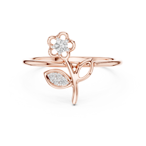 Anillo de Diamantes Cultivados en Laboratorio DAISY SPARK, Oro Amarillo Sólido de 18 Quilates con Baño de Rodio, para Compromiso, Boda, Uso Diario, para Mujer - Product Image 6