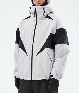Veste de ski imperméable, respirante, coupe-vent et isolante pour sports d'hiver 2026, blanche et noire, pour snowboard et ski, fabricant OEM - Product Image 1
