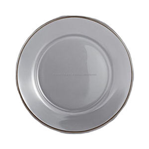 Plaque de chargeur en acier inoxydable de haute qualité polie par miroir Fournitures directes d'usine Plat en métal Disque de service et plaque de plateau - Product Image 4