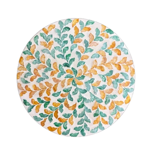 Coastal Wedding Decor MOP Shell Placemat Handmade Round Charger Plate for Seaside Ceremony and Nautical Home - Product Image 2