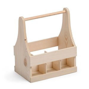6-Pack Beer Carrier With Metal Bottle Opener Handcrafted Wooden Bottle Carrier - Product Image 1