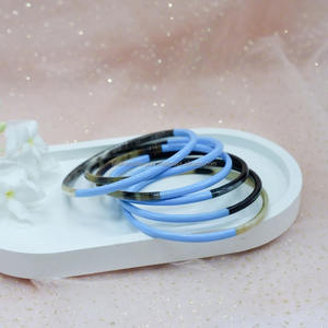 Luxury Premium Bridal Jewelry Wholesale Bulk Blue Black Ox Horn Bangles Set Polished Buffalo Horn Bangle Cuff for Women By FWE - Product Image 3