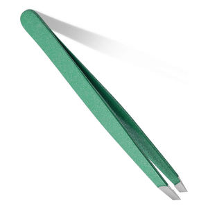 Pince à épiler en acier inoxydable pour sourcils, à pointe inclinée, vente en gros - Product Image 4