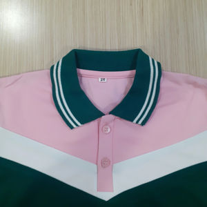 เสื้อโปโลแขนสั้นสำหรับเด็กผู้ชายเสื้อถักสีเป็นมิตรต่อสิ่งแวดล้อมแห้งเร็วผลิตตามสั่ง - Product Image 6