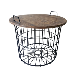 Top ventes, panier moderne en fil de fer avec poignée sur face, meubles de salon bon marché, table d'appoint ou table basse - Product Image 3