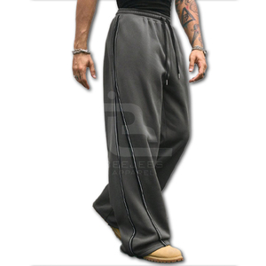 Custom Men's Winter Casual <b>Harem</b> Pants Fleece 100% Cotton Pleated Front Drawstring Closure Ribbon Stitching Breathable Elastic - Product Image 4