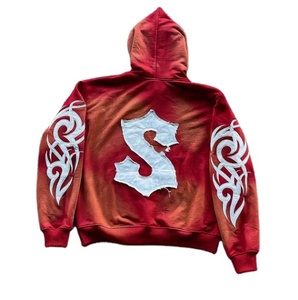 Tela Transpirable con Efecto Desgastado 100% Poliéster para Hombre, Invierno, con Relieve 3D para Sudadera con Capucha y Sudadera - Product Image 3