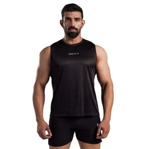 Débardeurs Homme Grande Taille de Haute Qualité, Respirants, Tricotés, Col Rond, Sans Manches, Dos Nageur, Vêtements de Sport en Mélange de Coton Personnalisables - Product Image 1