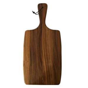 Tabla de Cortar Rectangular Rústica de Madera de Acacia con Mango de Madera Resistente, 1.2 cm de Grosor, Apta para Lavavajillas, Opción de Logotipo Personalizado para Carne y Queso - Product Image 4