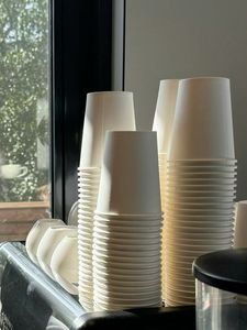 Custom Printed Biodegradable Eco-Friendly Single Wall Kraft/White Paper <b>Disposable</b> Coffee & Tea Beverage <b>Cups</b> 250ml - Product Image 2