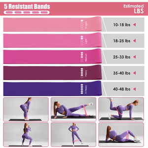 Kit Pilates Completo 14 Pezzi con Borsa per il Trasporto, Set di Bande di Resistenza per Tutto il Corpo, Palla Yoga, Anello Pilates in Silicone - Product Image 4