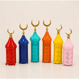 Centro de Mesa Metálico Inspirado en una Mezquita, Decoración Islámica Colorida para Ramadán y Eid, Adorno de Mesa Hueco con Forma de Luna Creciente, Moderno - Product Image 3