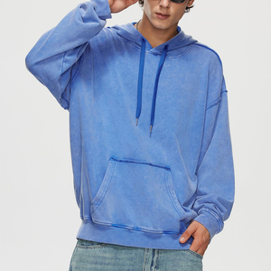 Sudaderas con capucha para hombre, diseño personalizado al por mayor, con lavado ácido, disponibles en todas las tallas, sudadera con capucha bordada con lavado ácido para invierno. - Product Image 3
