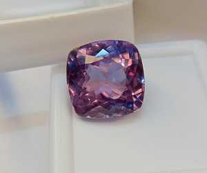 Alexandrite naturelle taille coussin, pierre précieuse en vrac, violette, certifiée par un tiers, rare, à changement de couleur, pour la fabrication de bijoux - Product Image 2